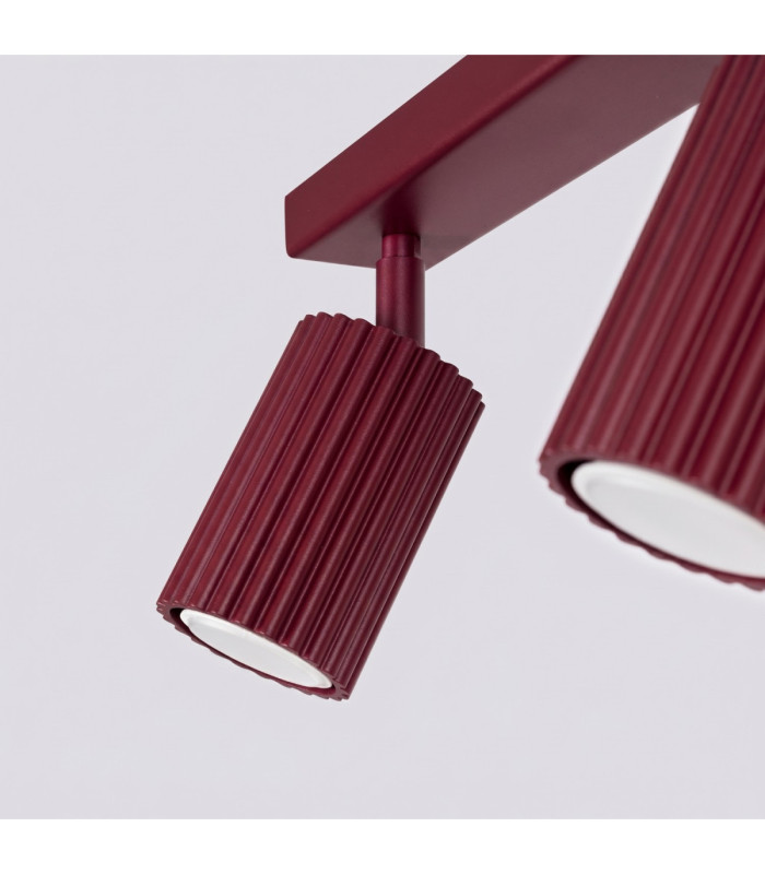 Karbon Twin Ceiling Spotlight Burgundy 1x GU10-8