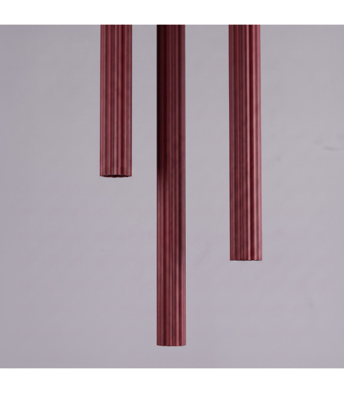 Arche Cluster Pendant Ceiling Light Burgundy 3x G9-8