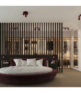 Karbon Ceiling Spotlight Bar Burgundy 3x GU10-2