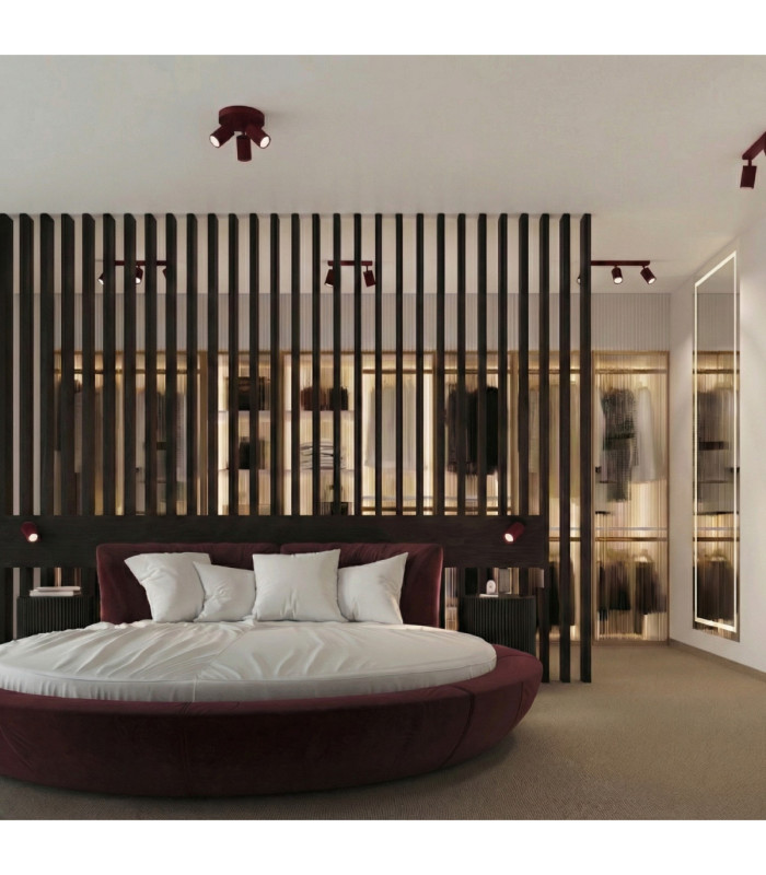 Karbon Ceiling Spotlight Bar Burgundy 3x GU10-2