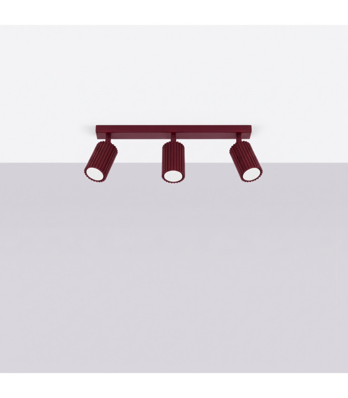 Karbon Ceiling Spotlight Bar Burgundy 3x GU10-3