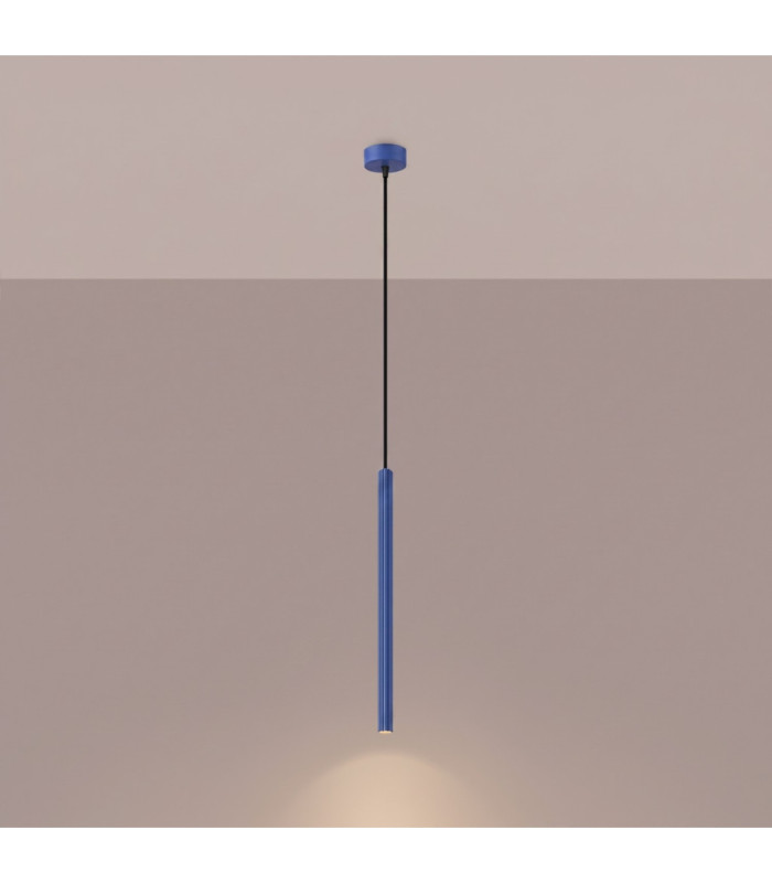 Arche Slim Pendant Ceiling Light Ultramarine 1x G9-4