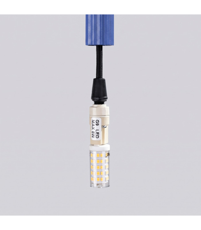 Arche Slim Pendant Ceiling Light Ultramarine 1x G9-8