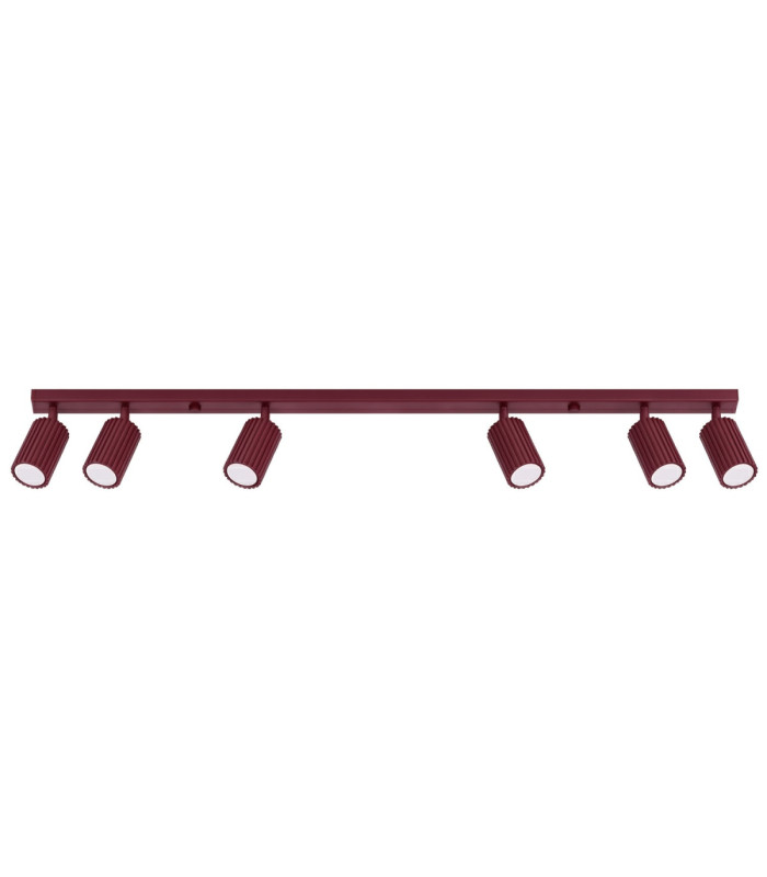 Karbon Ceiling Spotlight Bar Burgundy 6x GU10-1