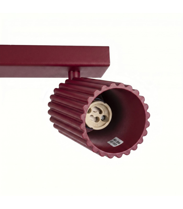 Karbon Ceiling Spotlight Bar Burgundy 6x GU10-8