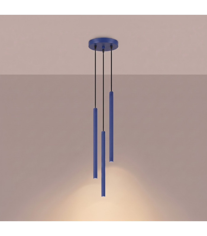 Arche Cluster Pendant Ceiling Light Ultramarine 3x G9-4