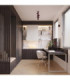 Karbon Flush Wall Uplighter Burgundy 1x GU10-2