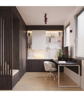 Karbon Flush Wall Uplighter Burgundy 1x GU10-2