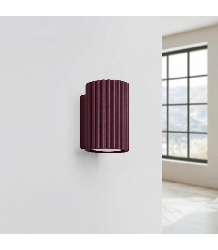 Karbon Flush Wall Uplighter Burgundy 1x GU10-3