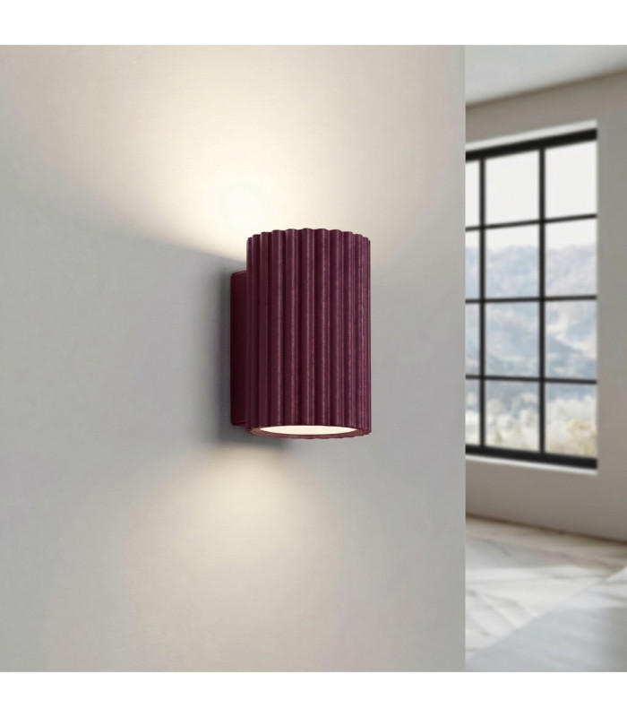 Karbon Flush Wall Uplighter Burgundy 1x GU10-5