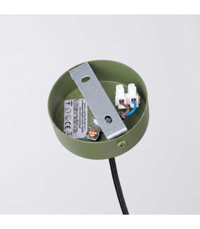 Arche Slim Pendant Ceiling Light Olive Green 1x G9-5