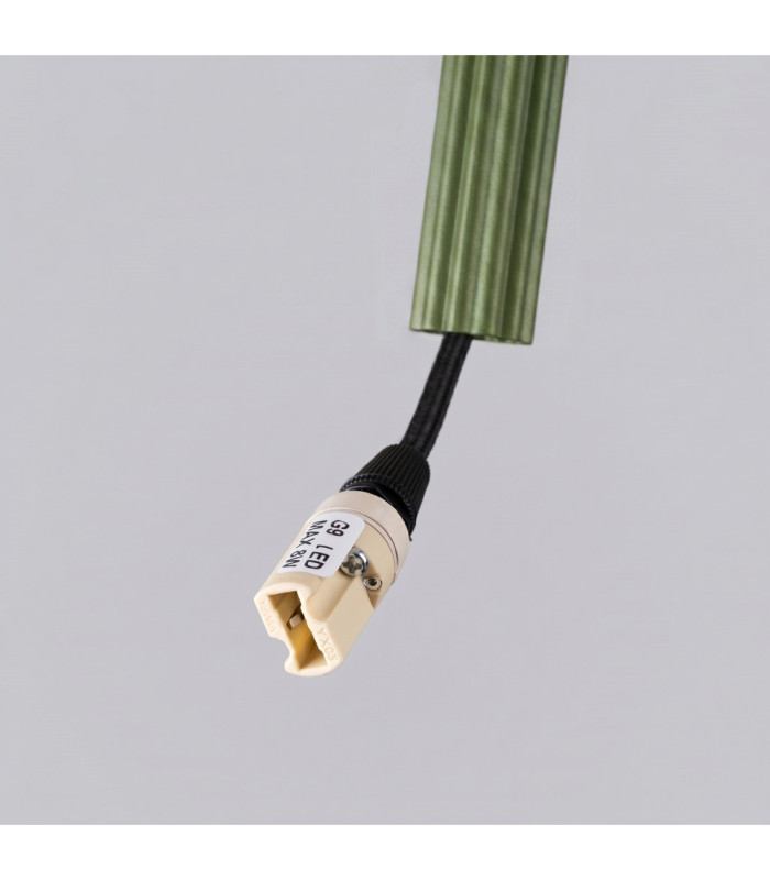 Arche Slim Pendant Ceiling Light Olive Green 1x G9-9