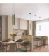 Arche Slim Pendant Ceiling Light Olive Green 1x G9-13
