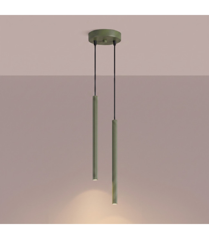 Arche Cluster Pendant Ceiling Light Olive Green 2x G9-4