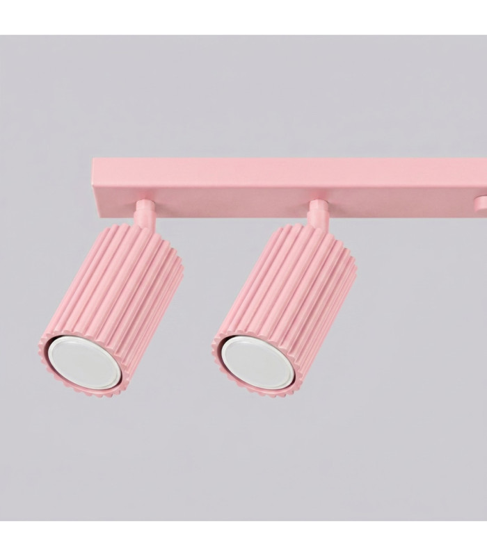 Karbon Ceiling Spotlight Bar Pink 6x GU10-5