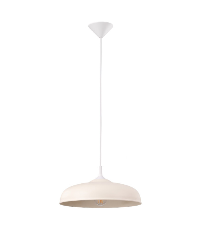 Gina Dome Pendant Ceiling Light Beige 1x E27-1