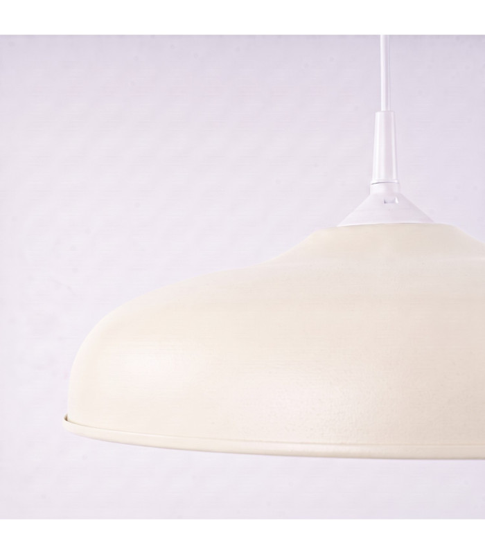 Gina Dome Pendant Ceiling Light Beige 1x E27-7