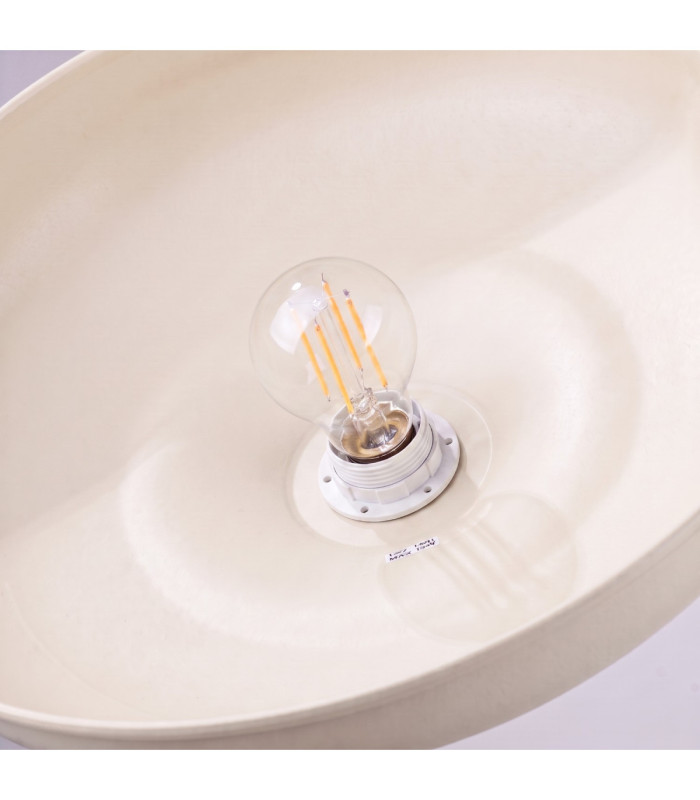 Gina Dome Pendant Ceiling Light Beige 1x E27-8