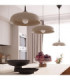 Gina Dome Pendant Ceiling Light Taupe 1x E27-2