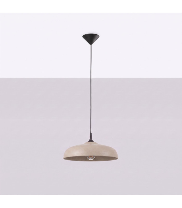 Gina Dome Pendant Ceiling Light Taupe 1x E27-3