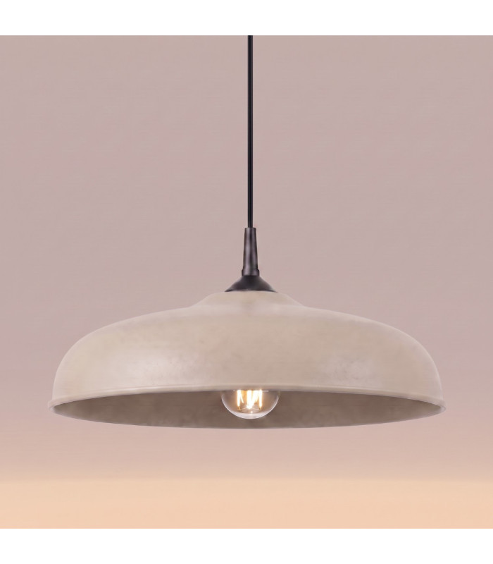 Gina Dome Pendant Ceiling Light Taupe 1x E27-5