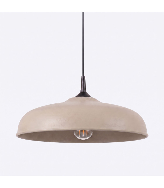 Gina Dome Pendant Ceiling Light Taupe 1x E27-6