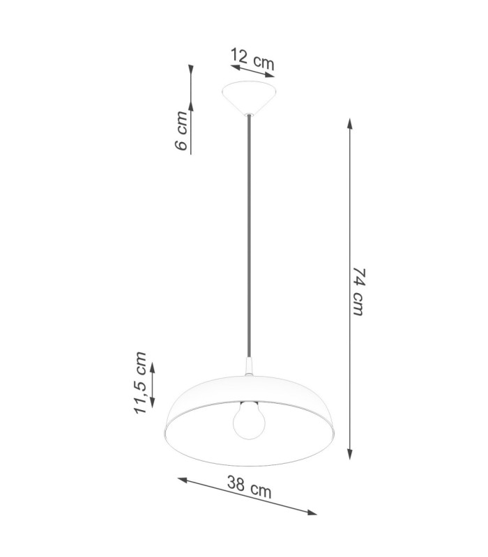 Gina Dome Pendant Ceiling Light Taupe 1x E27-11
