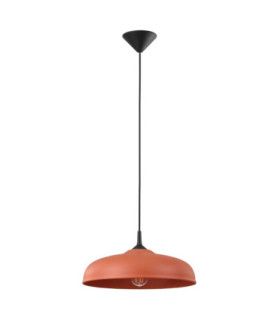 Gina Dome Pendant Ceiling Light Red Ochre 1x E27-1