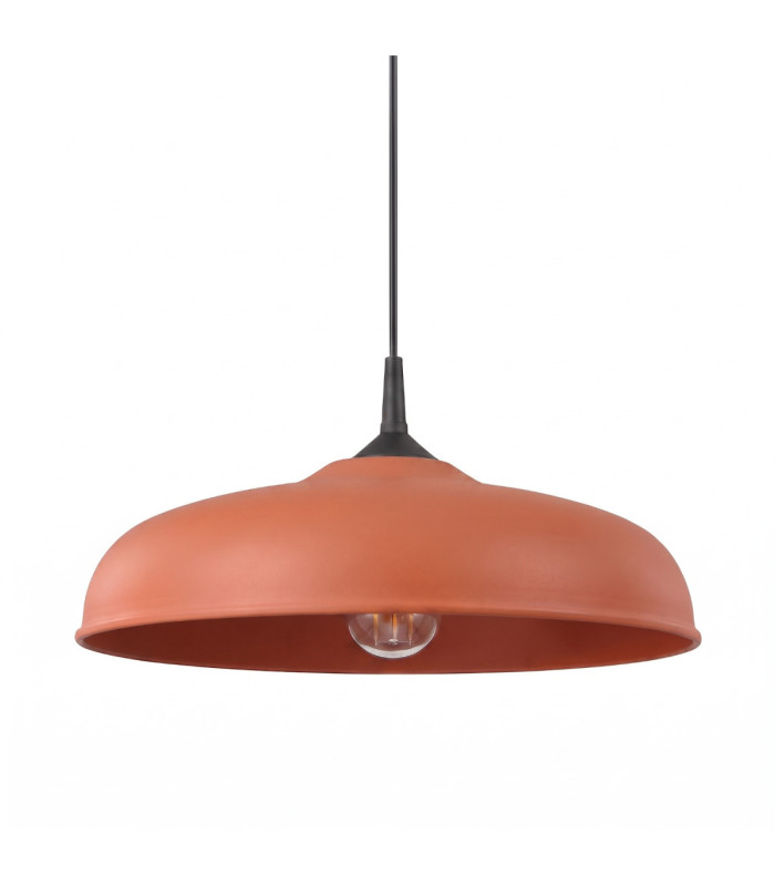 Gina Dome Pendant Ceiling Light Red Ochre 1x E27-6