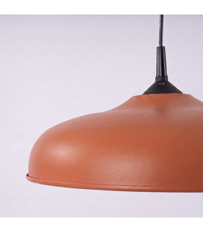 Gina Dome Pendant Ceiling Light Red Ochre 1x E27-7