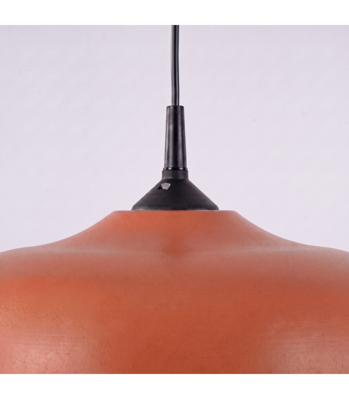 Gina Dome Pendant Ceiling Light Red Ochre 1x E27-9