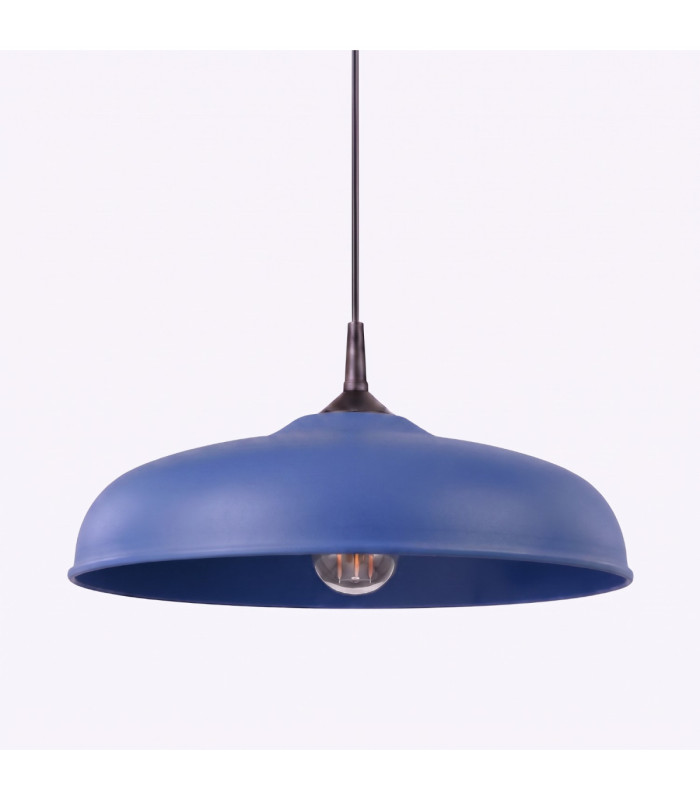 Gina Dome Pendant Ceiling Light Ultramarine 1x E27-6