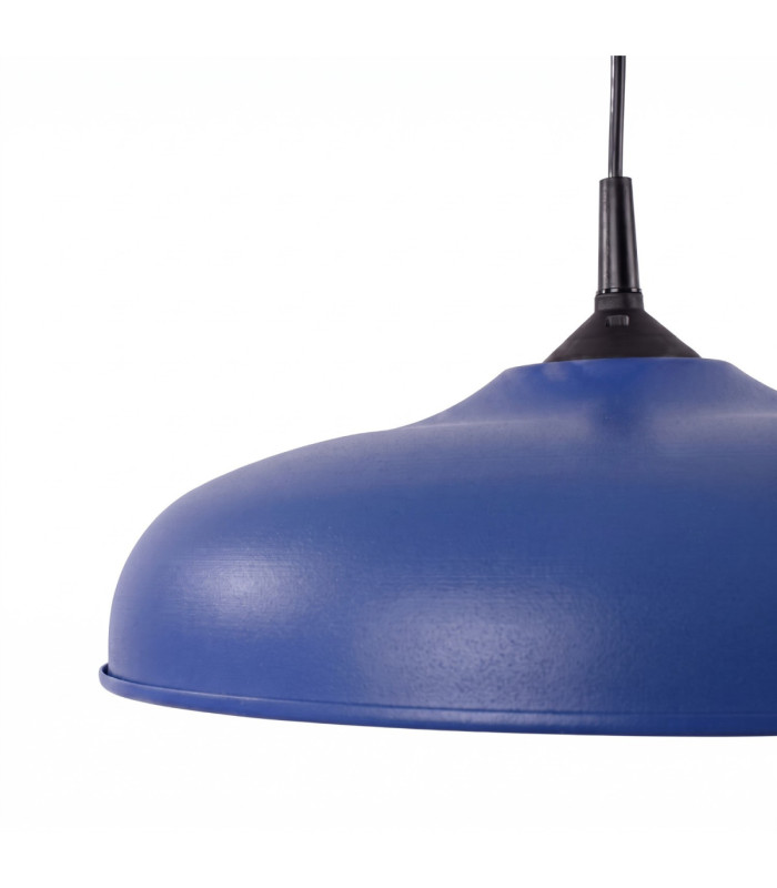 Gina Dome Pendant Ceiling Light Ultramarine 1x E27-7