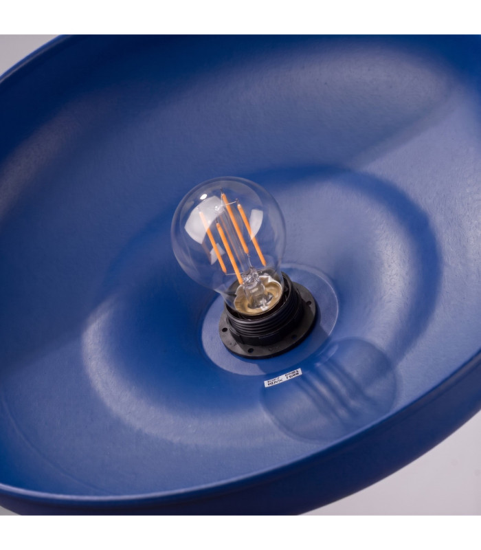 Gina Dome Pendant Ceiling Light Ultramarine 1x E27-8