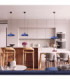 Gina Dome Pendant Ceiling Light Ultramarine 1x E27-14