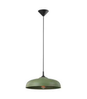 Gina Dome Pendant Ceiling Light Olive Green 1x E27-1