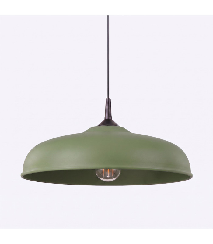 Gina Dome Pendant Ceiling Light Olive Green 1x E27-6