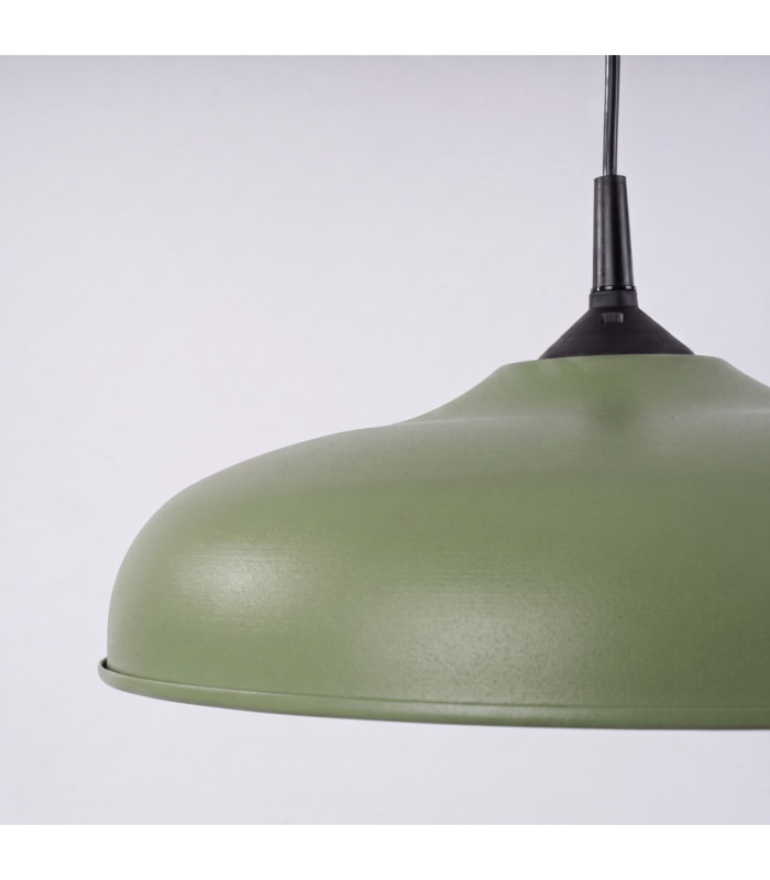 Gina Dome Pendant Ceiling Light Olive Green 1x E27-7