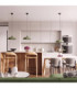 Gina Dome Pendant Ceiling Light Olive Green 1x E27-14