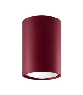 Lagos 10cm Surface Mounted Downlight Burgundy 1x GU10-1