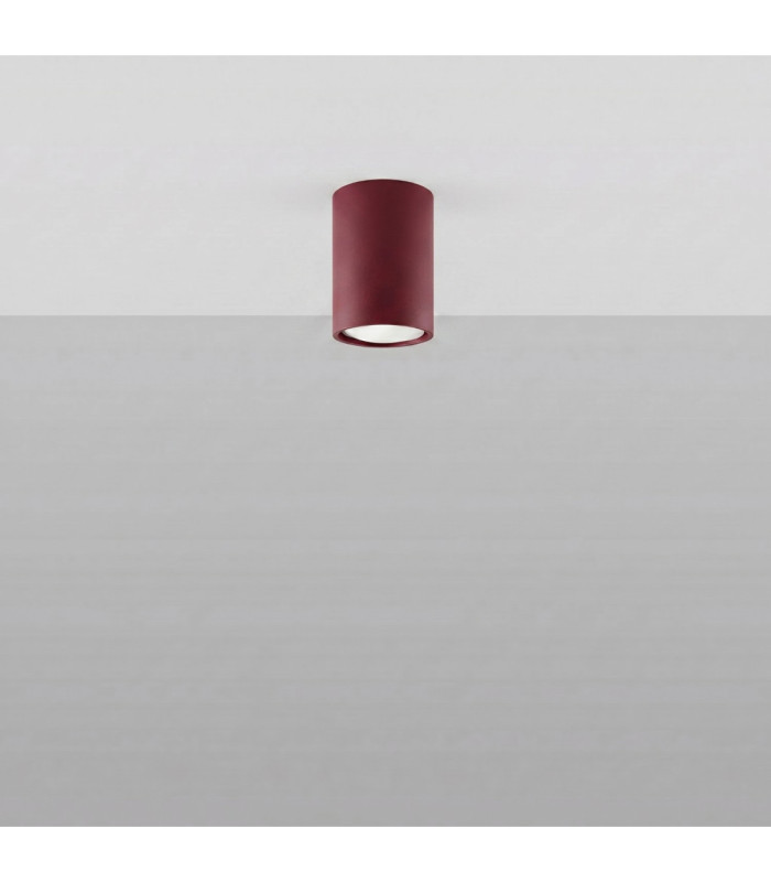 Lagos 10cm Surface Mounted Downlight Burgundy 1x GU10-3