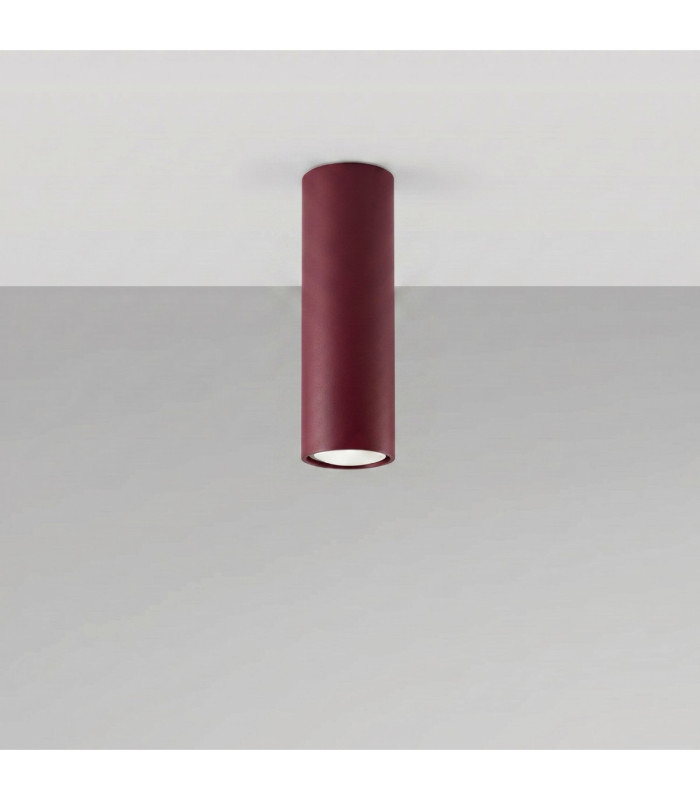 Lagos 20cm Surface Mounted Downlight Burgundy 1x GU10-3