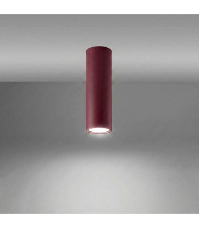 Lagos 20cm Surface Mounted Downlight Burgundy 1x GU10-4