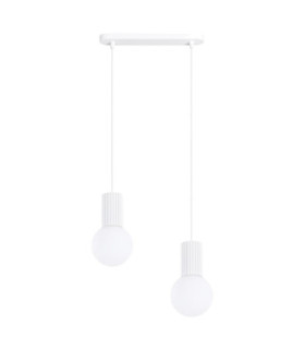 Halo Bar Pendant Ceiling Light White 2x G9-1