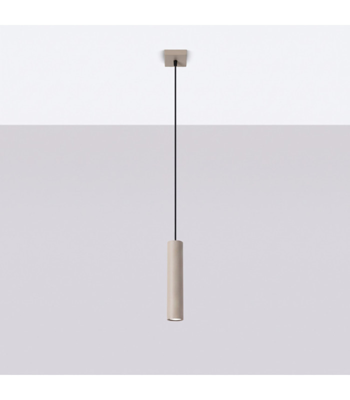 Lagos Slim Pendant Ceiling Light Taupe 1x GU10-3