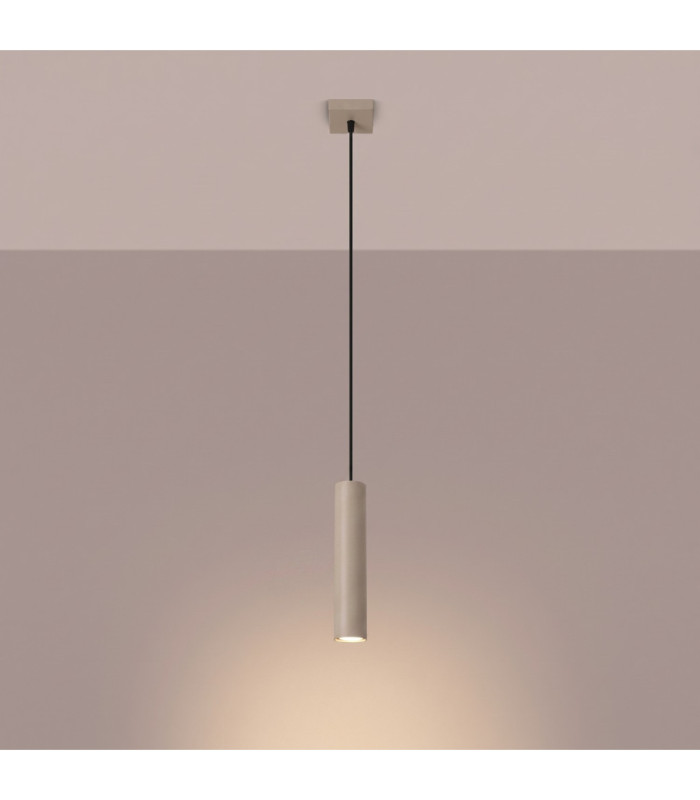 Lagos Slim Pendant Ceiling Light Taupe 1x GU10-4