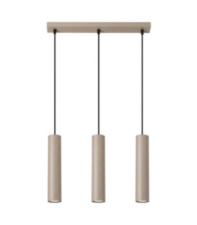 Lagos Bar Pendant Ceiling Light Taupe 3x GU10-1