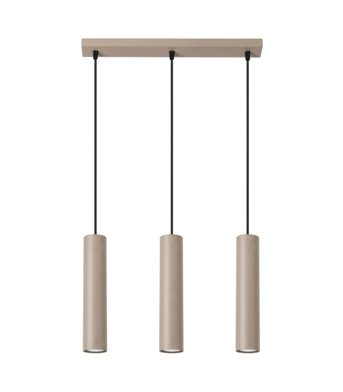 Lagos Bar Pendant Ceiling Light Taupe 3x GU10-1