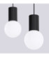 Halo Bar Pendant Ceiling Light Black 2x G9-6