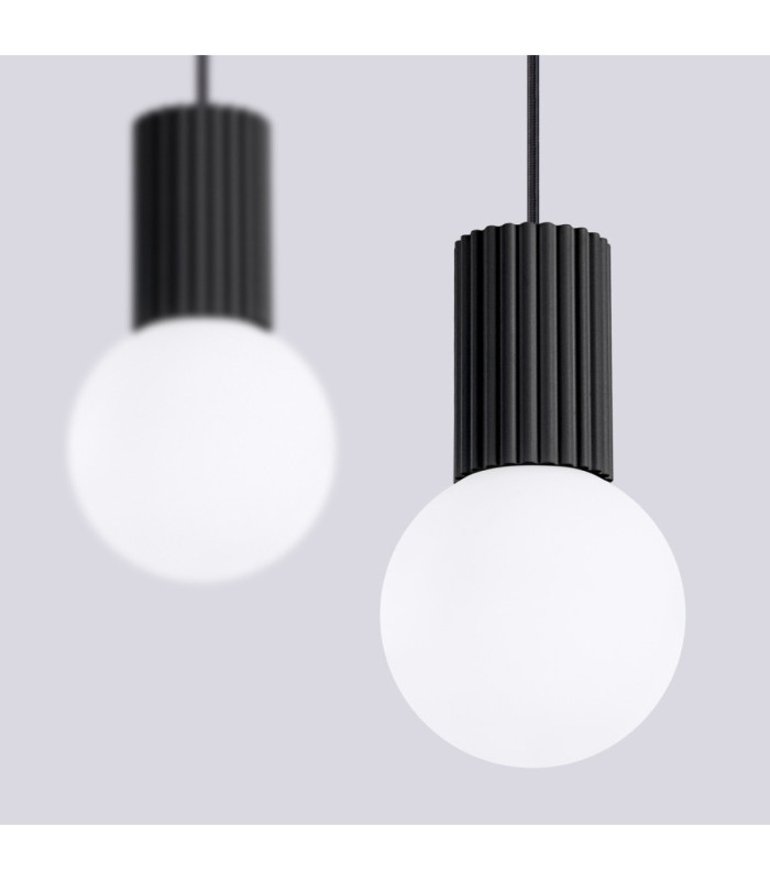Halo Bar Pendant Ceiling Light Black 2x G9-6